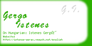 gergo istenes business card